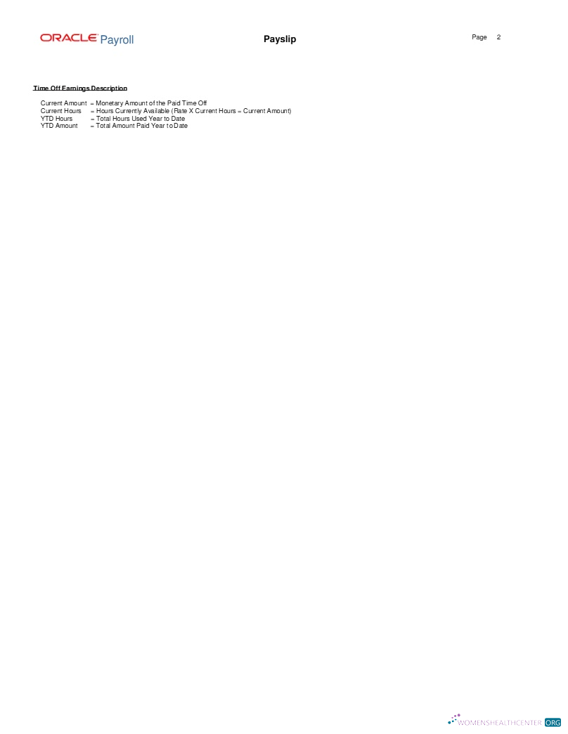 Oracle Payroll Advantage Sales & Marketing LLC payslip template in Word and PDF formats.pdf, 2